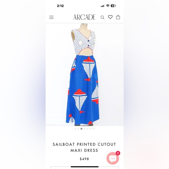 Dresses & Skirts - Blue and White Sailboat Print Dress